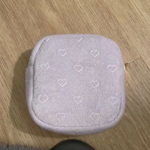Stoney Clover Lane x Target Mini Pouch Purple Terry With Hearts